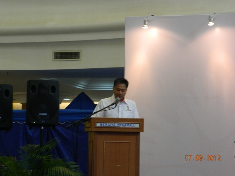 Mark Rozario delivering his speech